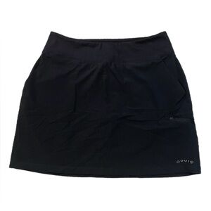 Women’s Orvis Black Moisture Wicking Skort Lightweight Pockets Golf Pickleball S